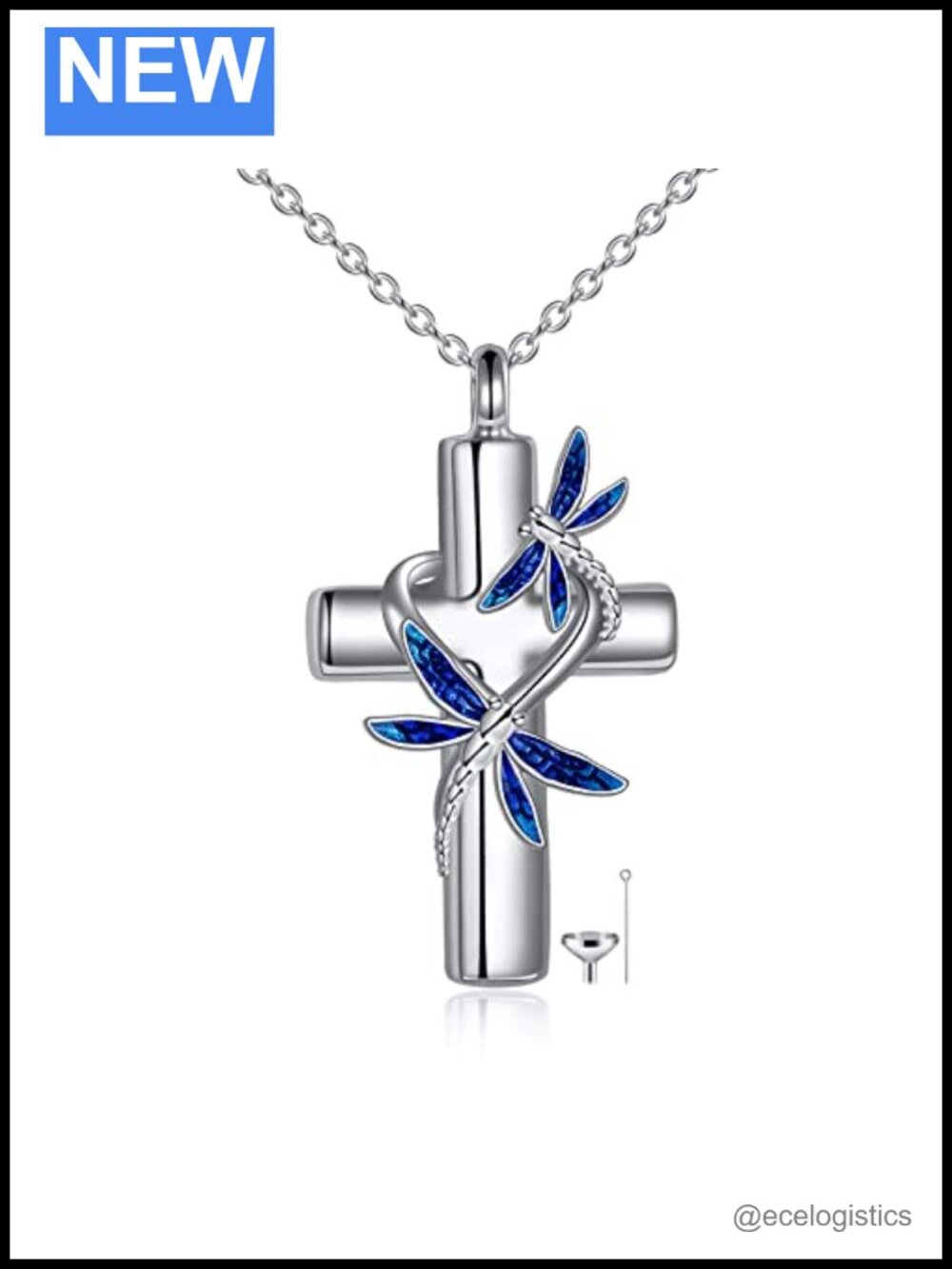 Sterling Silver Hummingbird Ladybug Dragonfly Urn Necklace for Ashes Memorial